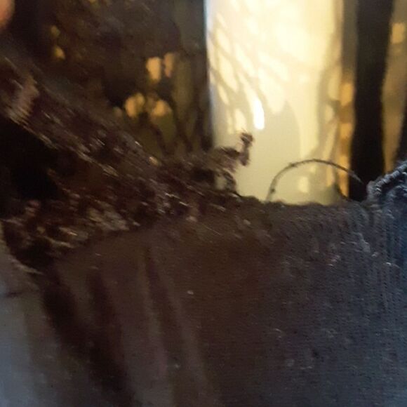 LUX BLACK OPEN BACK CAP SLEEVE MINI DRESS M - Picture 3 of 5